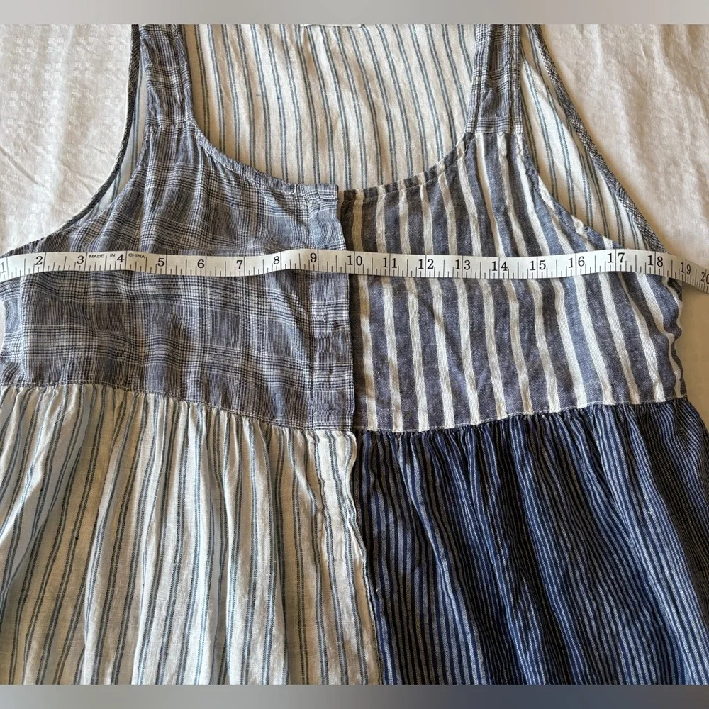 Free People CP Shades Linen Patchwork Dress - Picture 11 of 16